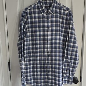 5 For 25 Banana Republic Men's Blue Flannel Shirt Large